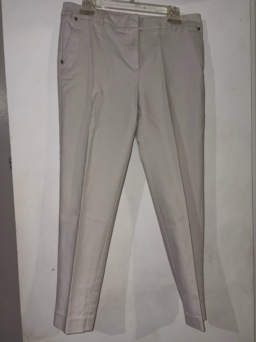 Jones New York Slim Tailored Cream Trousers